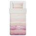 Комплект постільної білизни IKEA ALPDRABA рожевий смужка 150x200/50x60 см (304.605.14)