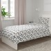 Комплект постільної білизни IKEA LYKTFIBBLA білий сірий 150x200/50x60 см (304.664.22)