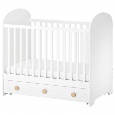 Кроватка детская IKEA GONATT белый 60x120 см (304.670.92)