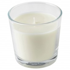 Свічка ароматична у склянці IKEA LJUVARE агар світло-бежевий 7.5 см (304.855.19)