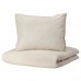 Комплект постельного белья IKEA ANGSLILJA светло-серо-бежевый 200x200/50x60 см (304.907.52)