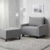 Крісло з підставкою для ніг IKEA ORRVIKEN сірий 80x200 см (304.920.63)