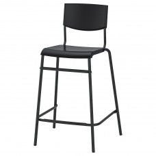 Барний стілець IKEA STIG чорний чорний 63 см (304.984.18)