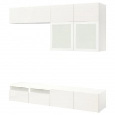 Комбінація шаф для TV IKEA BESTA білий 240x40x230 см (391.926.11)