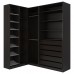 Кутовий гардероб IKEA PAX чорно-коричневий 160/188x236 см (392.180.17)