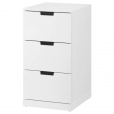 Комод з 3 шухлядами IKEA NORDLI білий 40x76 см (392.398.35)