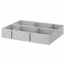 Набір коробок IKEA KOMPLEMENT 6 шт. світло-сірий 65x54 см (392.608.41)