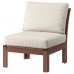 Садовое кресло IKEA APPLARO коричневый бежевый 63x80x84 см (392.620.48)
