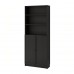 Книжкова шафа IKEA BILLY / OXBERG чорно-коричневий 80x30x202 см (392.810.56)
