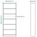 Книжкова шафа IKEA BILLY / OXBERG чорно-коричневий 80x30x202 см (392.810.56)