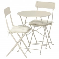Стол и 2 складных стула IKEA SALTHOLMEN бежевый бежевый (392.862.85)