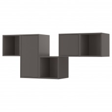 Комбінація настінних шаф IKEA EKET темно-сірий 175x35x70 см (392.863.94)