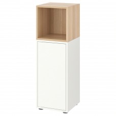 Комбінація шаф на ніжках IKEA EKET білий білений дуб 35x35x107 см (392.901.26)