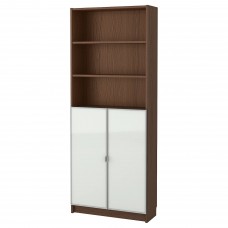 Шкаф-витрина IKEA BILLY / MORLIDEN коричневый 80x30x202 см (392.920.26)