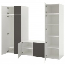 Гардероб IKEA PLATSA белый светло-серый 260x57x221 см (392.984.67)