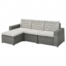 3-місний модульний диван IKEA SOLLERON темно-сірий сірий (393.036.09)