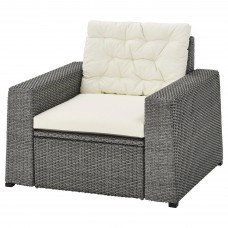 Садове крісло IKEA SOLLERON темно-сірий бежевий (393.036.85)