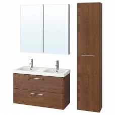 Набір меблів для ванної IKEA GODMORGON / ODENSVIK коричневий 103x49x64 см (393.223.25)