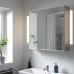 Зеркальный шкаф IKEA ENHET серый 80x15x75 см (393.236.74)
