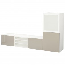 Комбинация шкафов под TV IKEA BESTA белый 240x42x129 см (393.304.86)