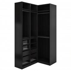 Угловой гардероб IKEA PAX черно-коричневый 160/88x236 см (393.313.15)