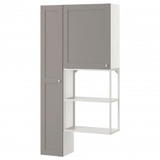 Комбинация шкафов и стеллажей IKEA ENHET белый 90x30x180 см (393.315.08)