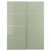 Пара розсувних дверцят IKEA HOKKSUND глянцевий світло-зелений 150x201 см (393.323.05)