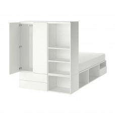 Каркас ліжка IKEA PLATSA білий 142x244x163 см (393.365.63)