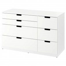Комод на 7 шухляд IKEA NORDLI білий 120x76 см (393.368.84)