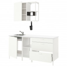 Кухня IKEA ENHET белый 183x63.5x222 см (393.374.21)