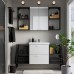 Набір меблів для ванної IKEA ENHET / TVALLEN білий антрацит 140x43x65 см (393.376.09)