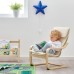 Кресло детское IKEA POANG березовый шпон бежевый (393.379.11)