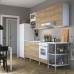 Кухня IKEA ENHET білий 243x63.5x222 см (393.380.91)