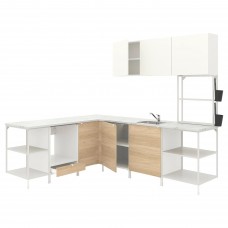Угловая кухня IKEA ENHET белый (393.381.33)