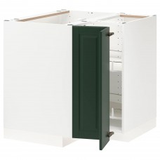 Кутова кухонна шафа IKEA METOD білий темно-зелений 88x88 см (393.644.76)