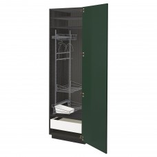 Висока кухонна шафа IKEA METOD / MAXIMERA чорний темно-зелений 60x60x200 см (393.667.10)