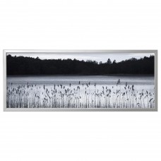Картина с рамой IKEA BJORKSTA серый 140x56 см (393.847.09)