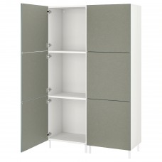 Гардеробна шафа IKEA PLATSA білий сіро-зелений 120x42x191 см (393.847.33)