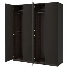 Гардероб IKEA PAX / REINSVOLL чорно-коричневий антрацит 200x60x236 см (393.859.83)
