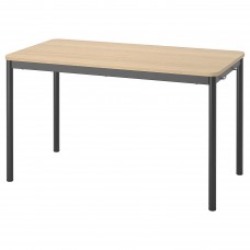 Стол IKEA TOMMARYD дубовый шпон антрацит 130x70 см (393.875.24)