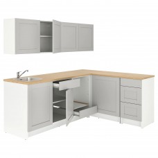 Кутова кухня IKEA KNOXHULT сірий 243x164x220 см (393.884.01)