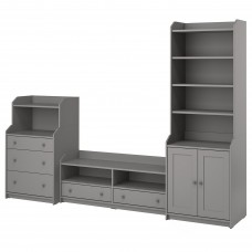 Комбинация шкафов под TV IKEA HAUGA серый 277x46x199 см (393.884.39)