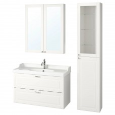 Набір меблів для ванної IKEA GODMORGON / RATTVIKEN білий 102 см (393.900.17)