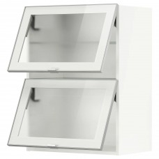 Комбинация навесных шкафов IKEA METOD белый матовое стекло 60x80 см (393.920.35)