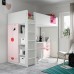 Ліжко-горище зі столом IKEA SMASTAD білий блідо-рожевий 90x200 см (393.921.20)