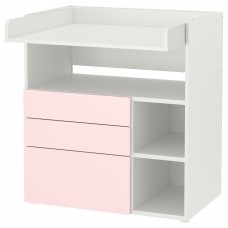 Пеленальный стол IKEA SMASTAD белый бледно-розовый 90x79x100 см (393.921.96)
