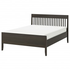 Каркас ліжка IKEA IDANAS темно-коричневий ламелі LEIRSUND 160x200 см (393.922.00)