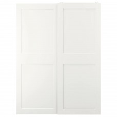 Пара раздвижных дверей IKEA GRIMO белый 150x201 см (393.935.01)