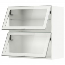 Комбинация навесных шкафов IKEA METOD белый матовое стекло 80x80 см (393.945.48)