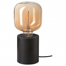 Настільна лампа з лампочкою IKEA BLEKKLINT / LUNNOM коричневий (394.158.81)